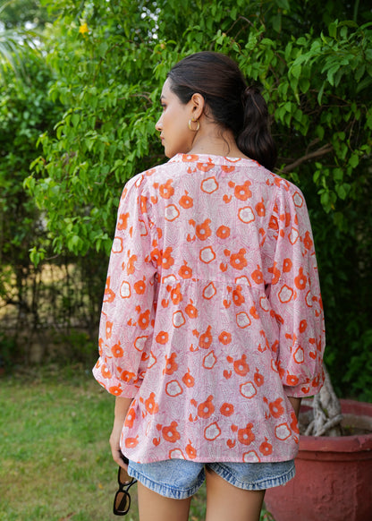 Beautiful Hand Block Printed Taniya Blouse