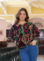 kantha quilted winter jacket