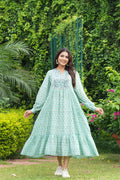 Beautiful Hand Block-Printed Maxi Dress