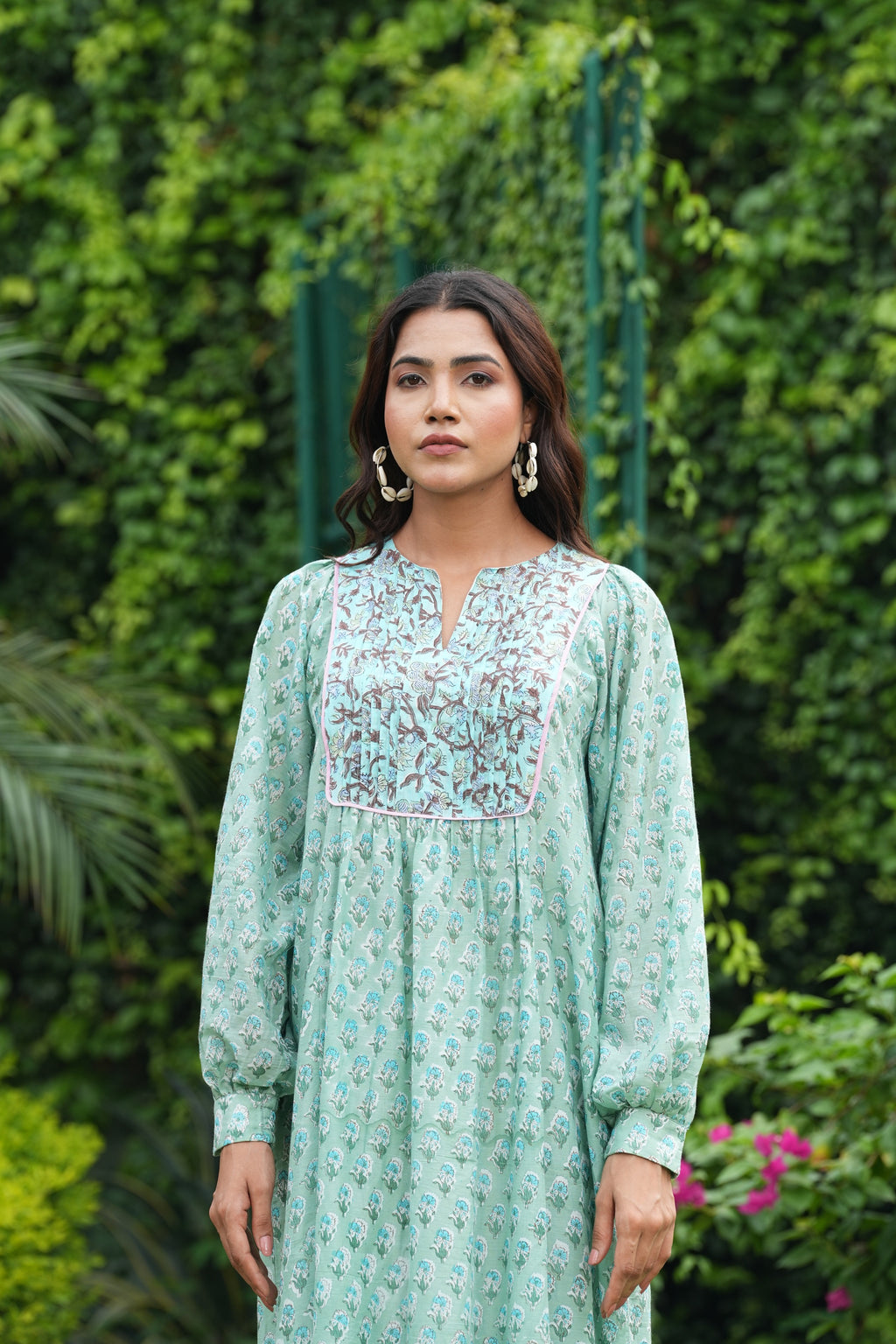 Beautiful Hand Block-Printed Maxi Dress
