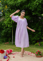 Beautiful Hand Embroidery Flower Midi Dress