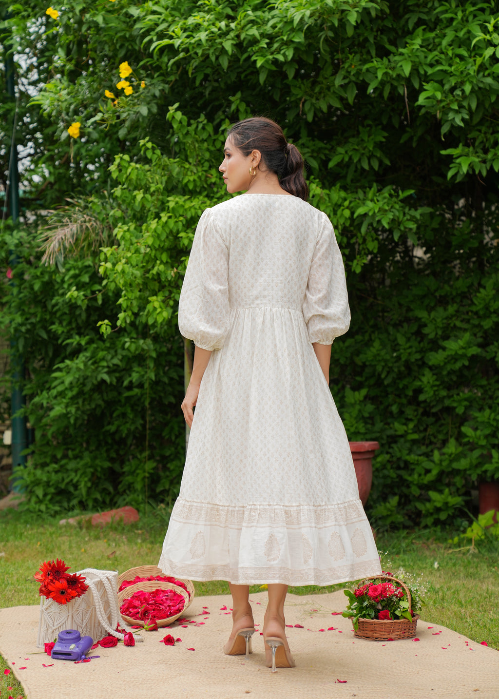 Beautiful White Midi Dress