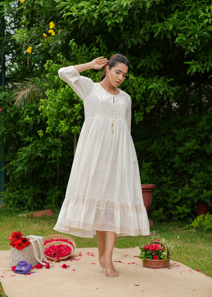 Beautiful White Midi Dress