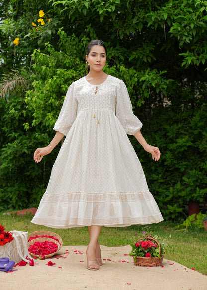 Beautiful White Midi Dress