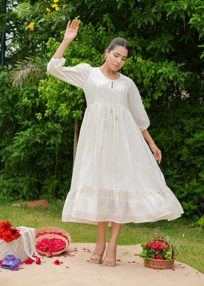 Beautiful White Midi Dress