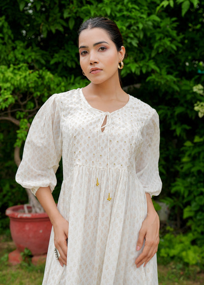 Beautiful White Midi Dress