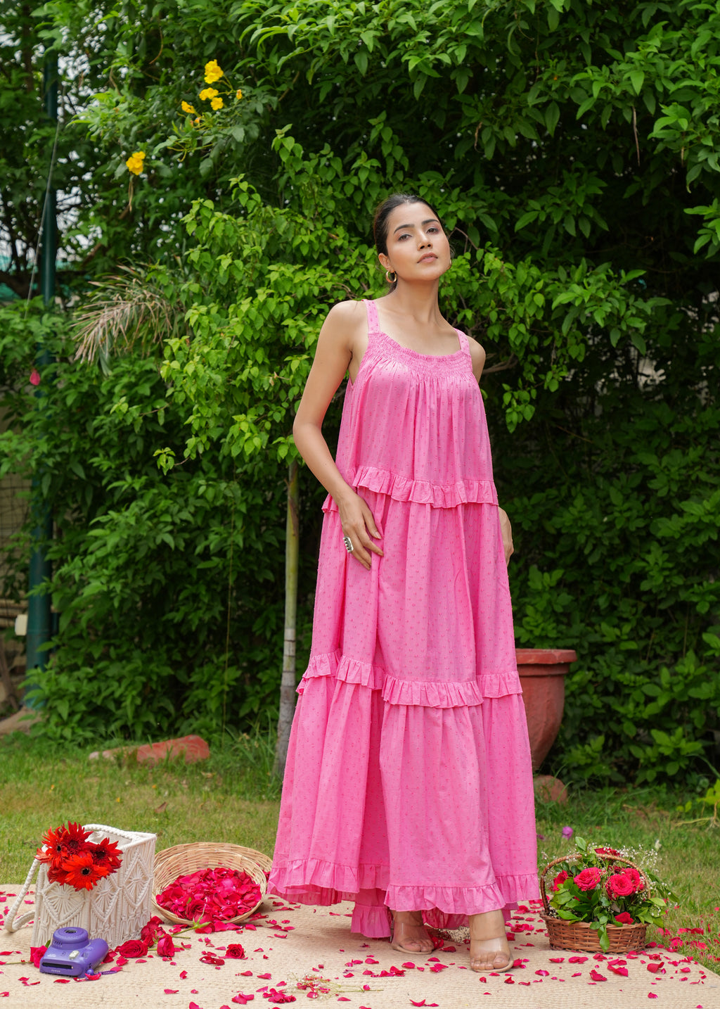 Cotton Dobby Saloni Maxi Dress
