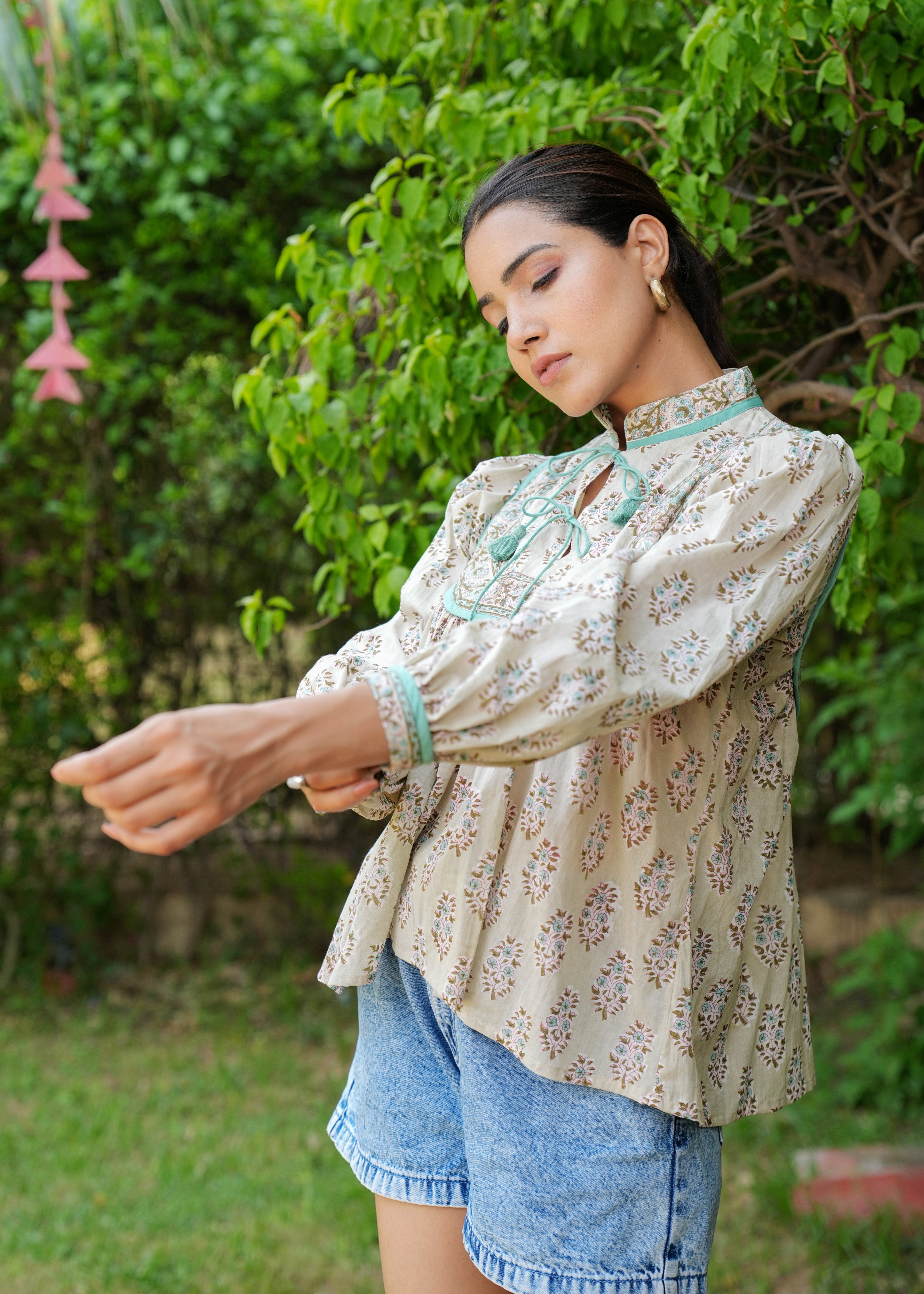 Hand Block Printed Cotton Kyra Blouse