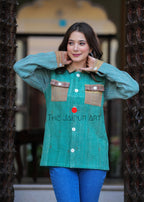 kantha quilted winter jacket