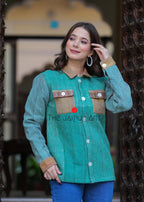 kantha quilted winter jacket