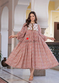 Hand Block Printed Cotton Hailey Midi Dress