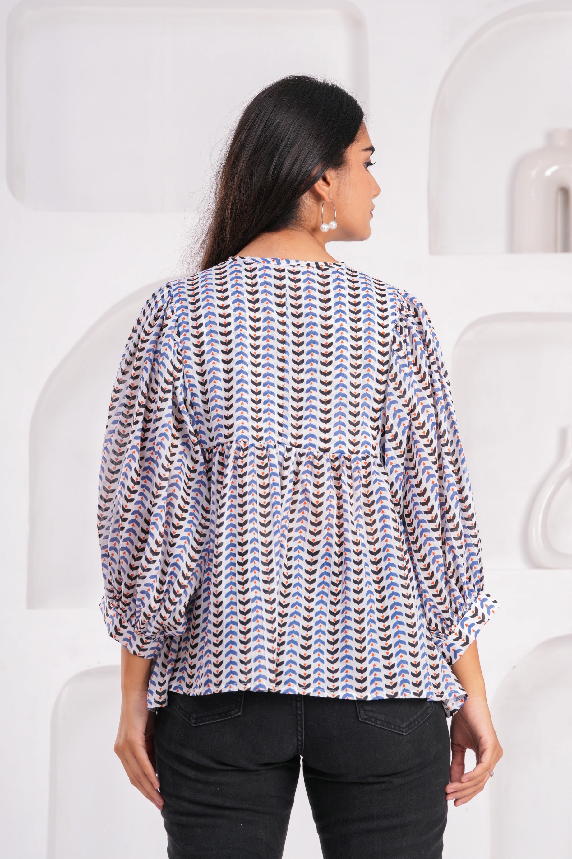 Hand Block Printed Rivka Top