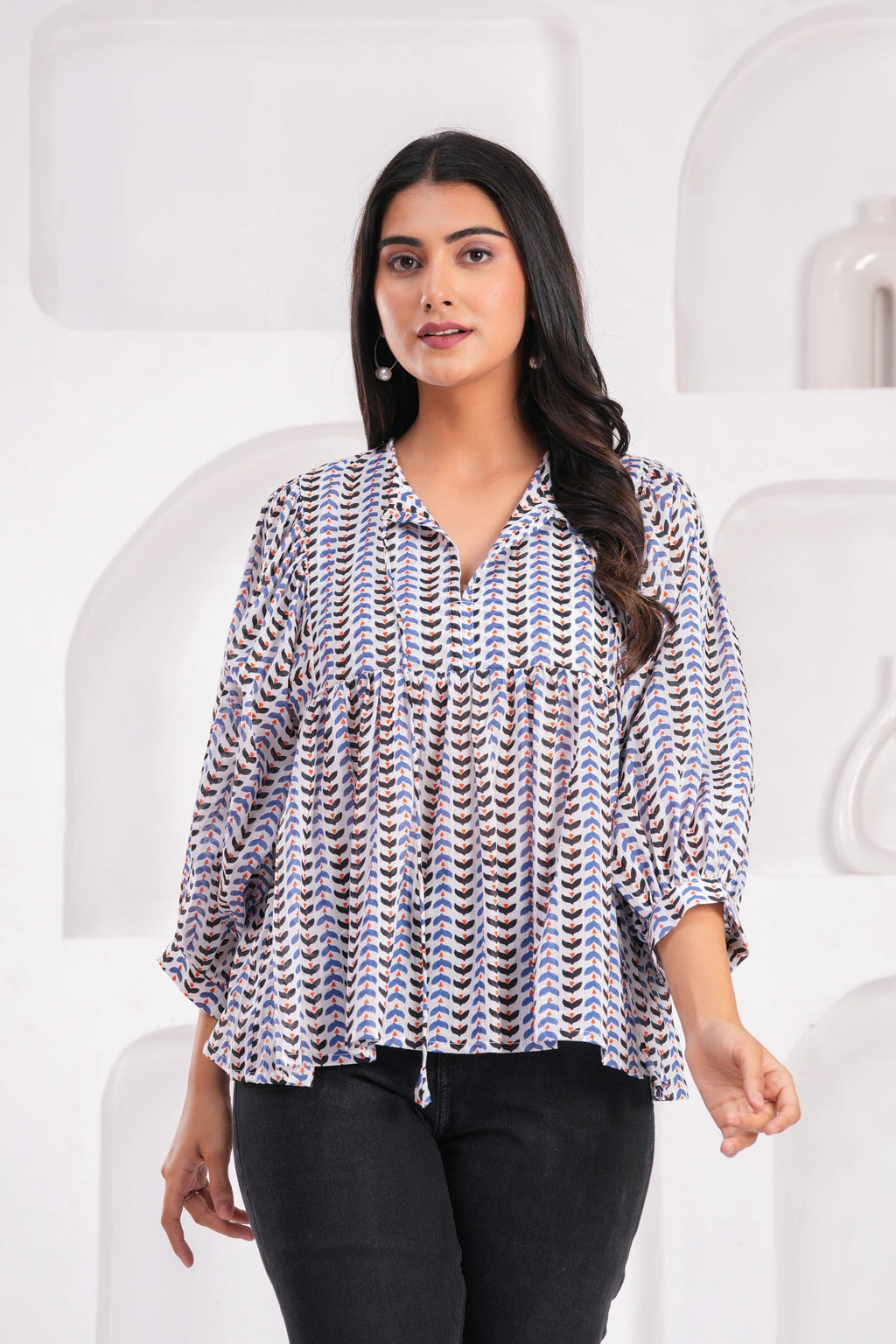 Hand Block Printed Rivka Top