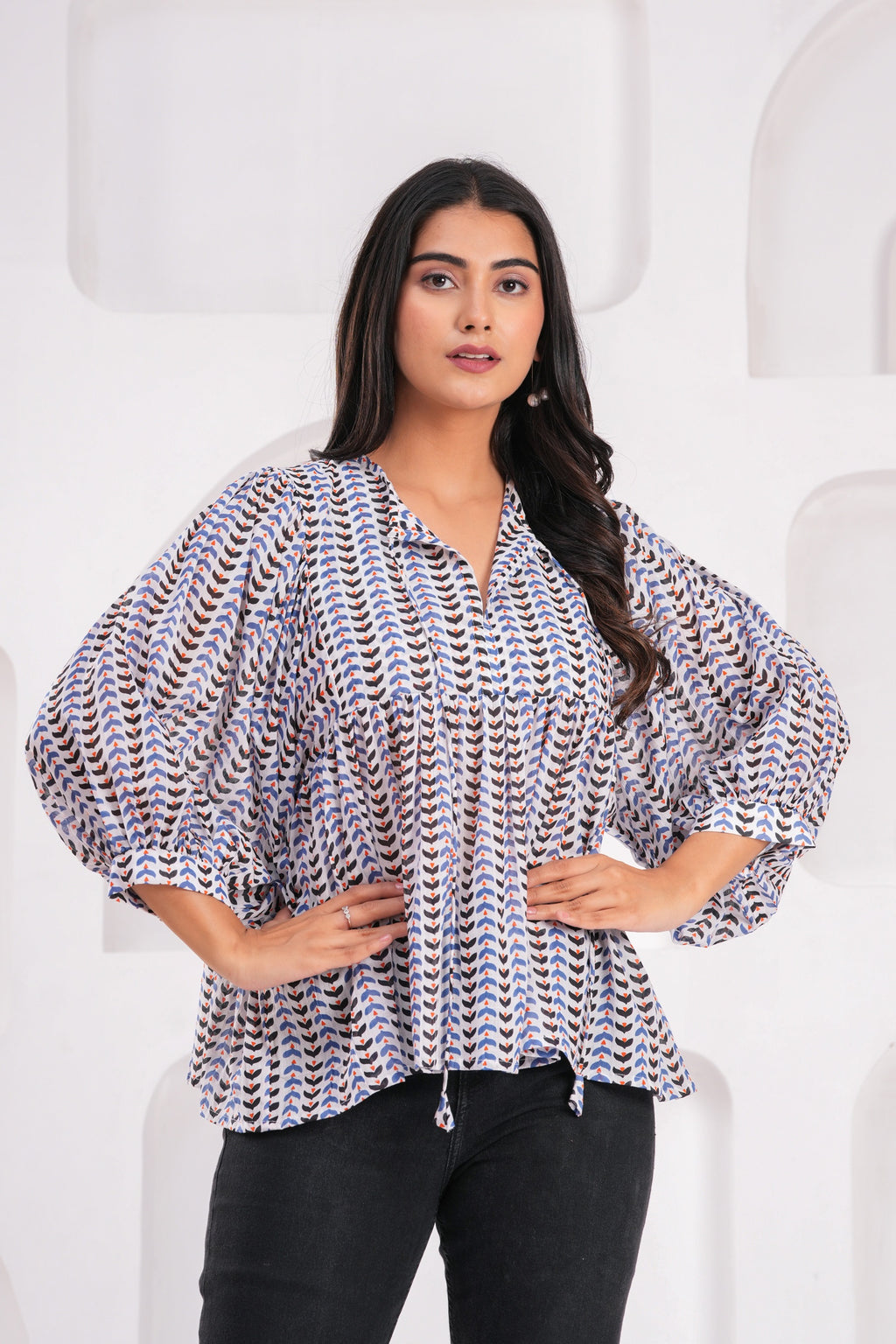 Hand Block Printed Rivka Top