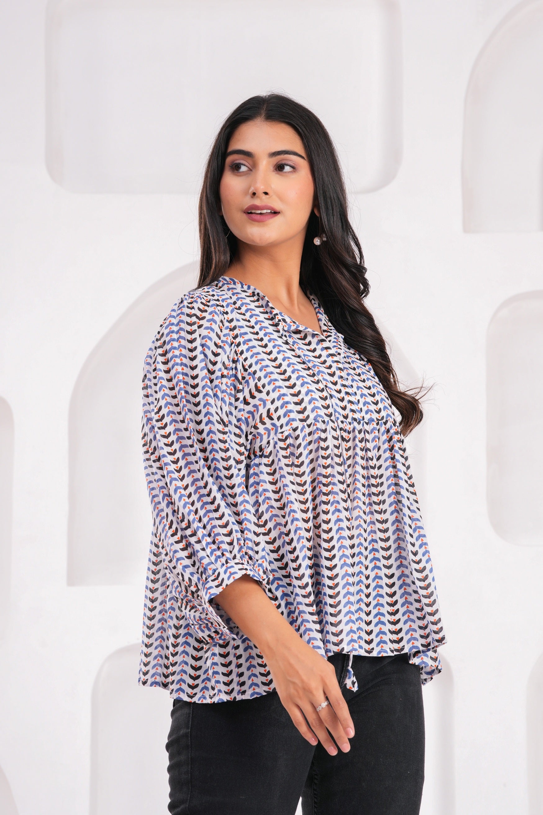 Hand Block Printed Rivka Top