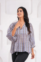 Hand Block Printed Rivka Top