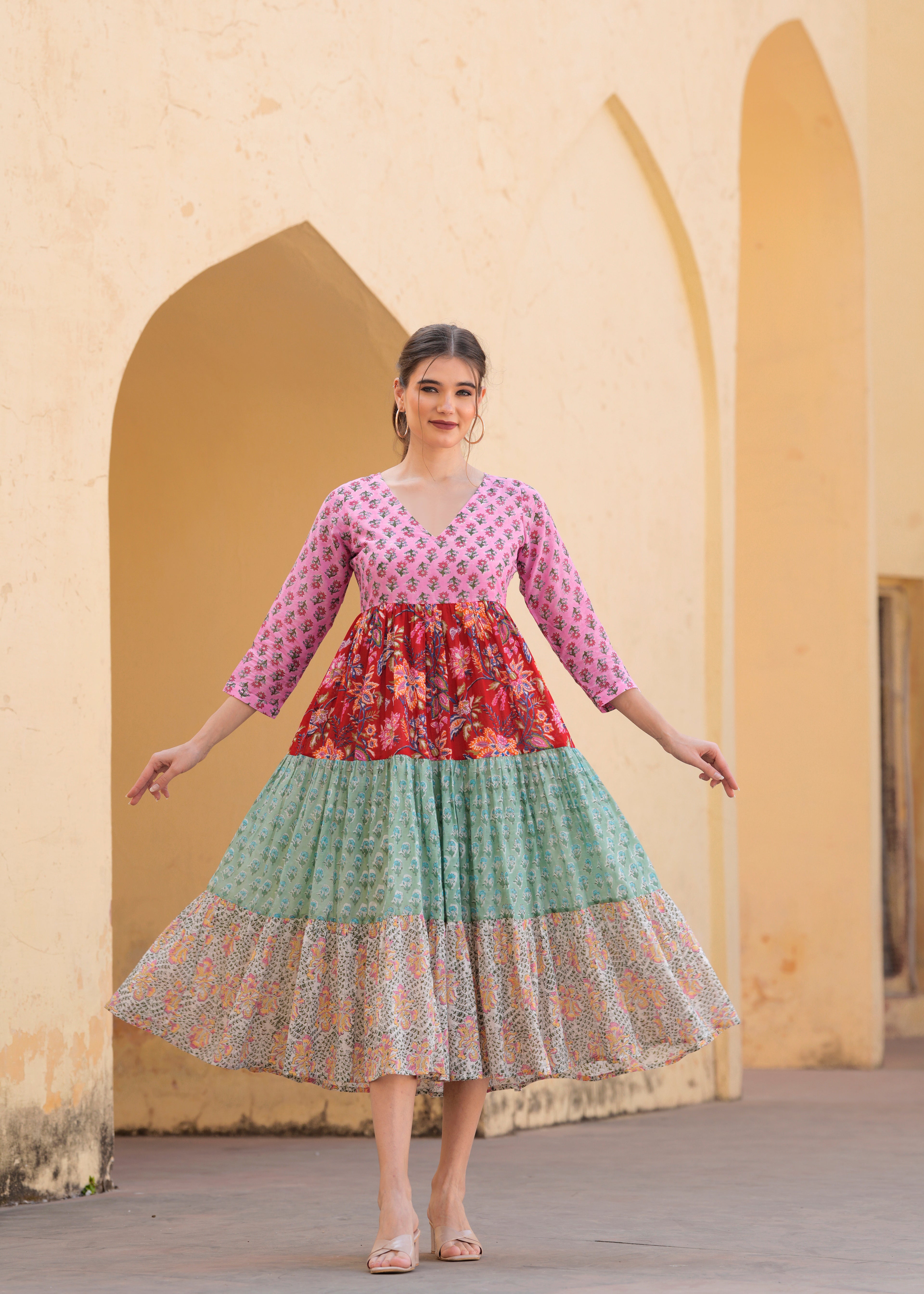 jaipuri cotton maxi dress Jaipur Cotton MAXI Black Dress