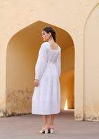Beautiful Hand Embroidery Flower Maxi Dress