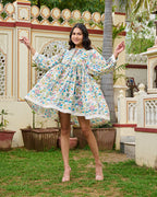 Beautiful Hand Block printed Cotton Mini Dress
