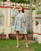 Beautiful Hand Block printed Cotton Mini Dress