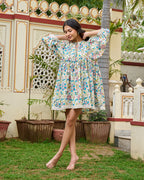 Beautiful Hand Block printed Cotton Mini Dress