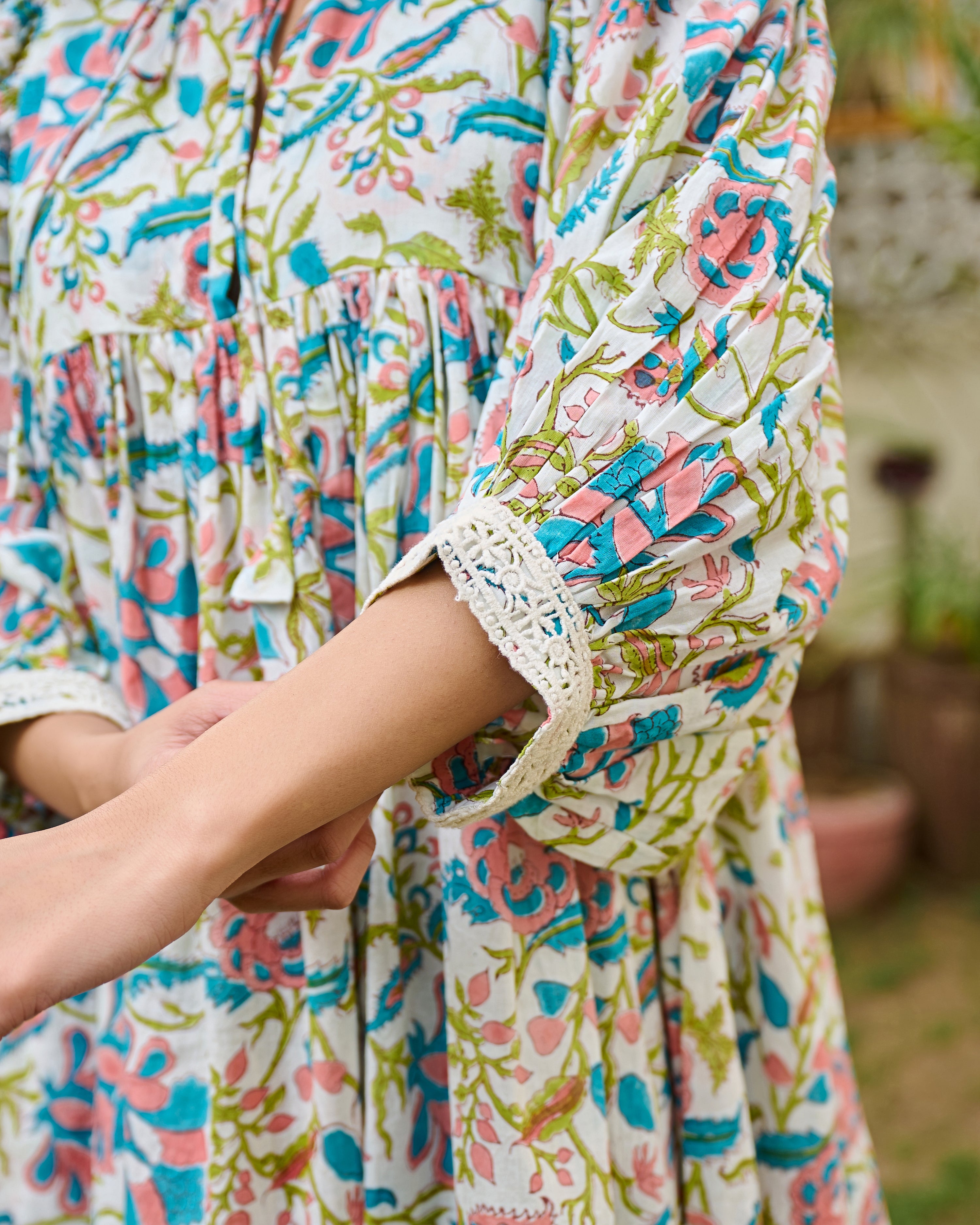 Beautiful Hand Block printed Cotton Mini Dress