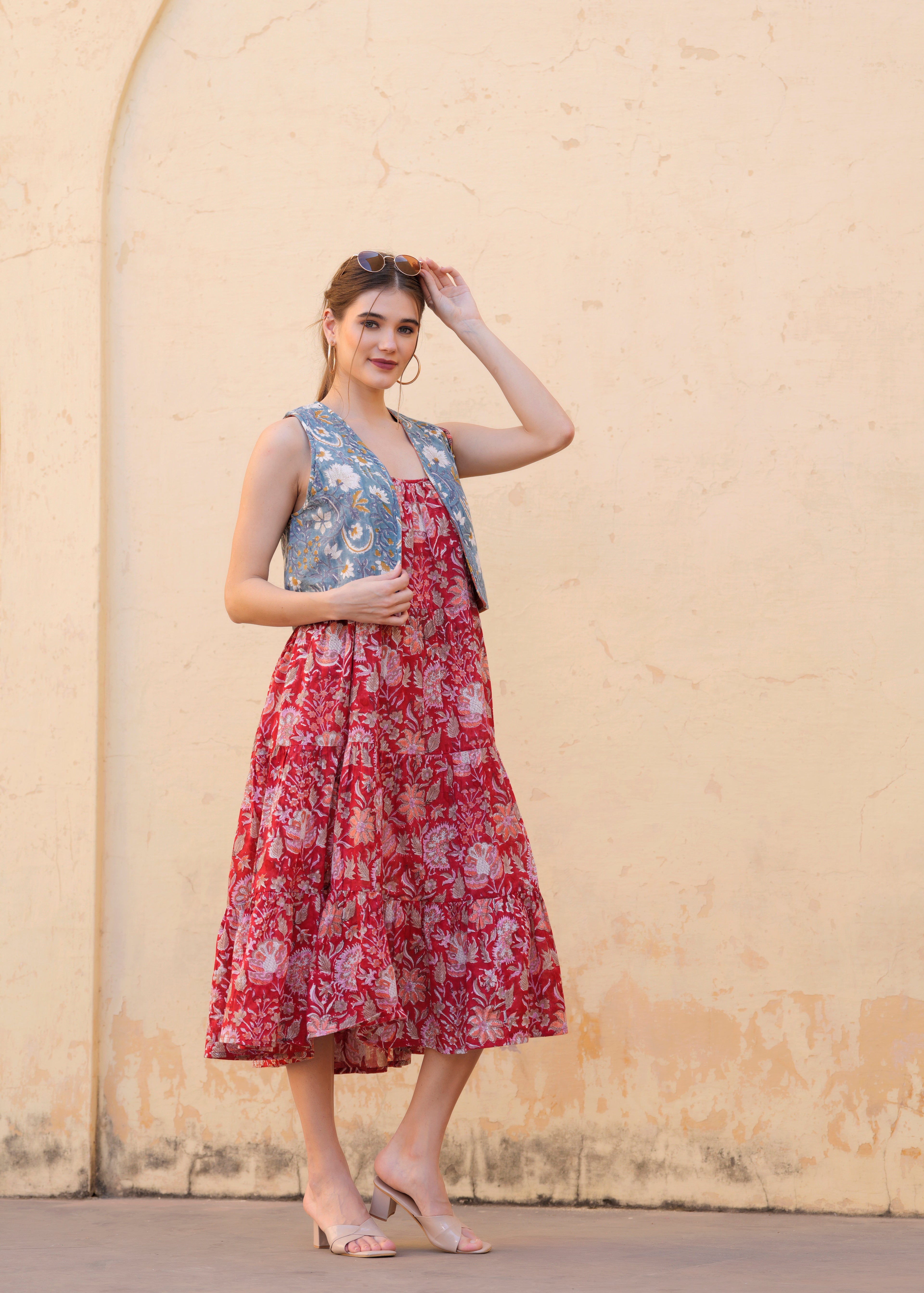 kantha quilted winter jacket