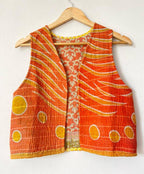 kantha quilted winter jacket