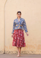 kantha quilted winter jacket
