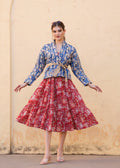 kantha quilted winter jacket