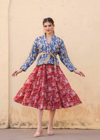 kantha quilted winter jacket