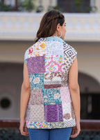 kantha quilted winter jacket