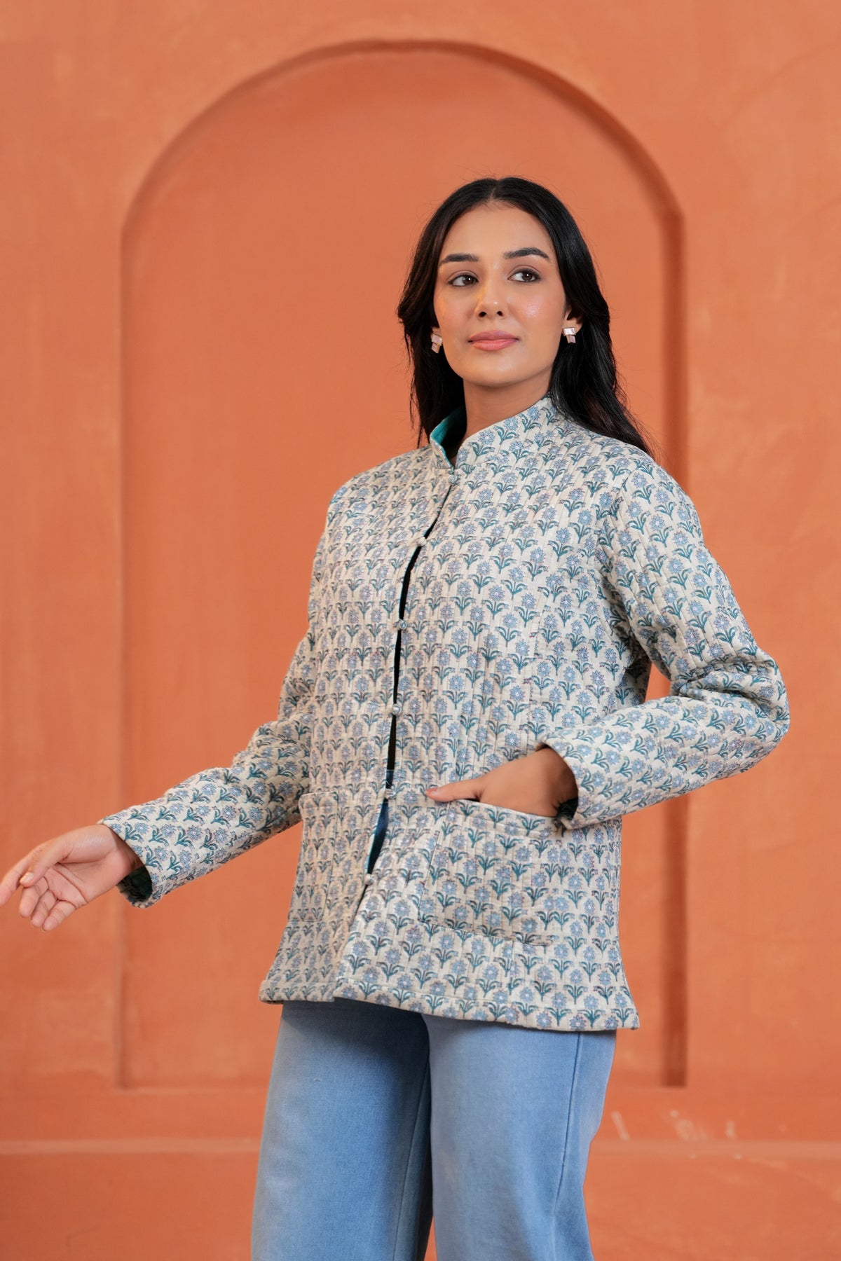 Reversible Cotton Hand Block Print Jacket
