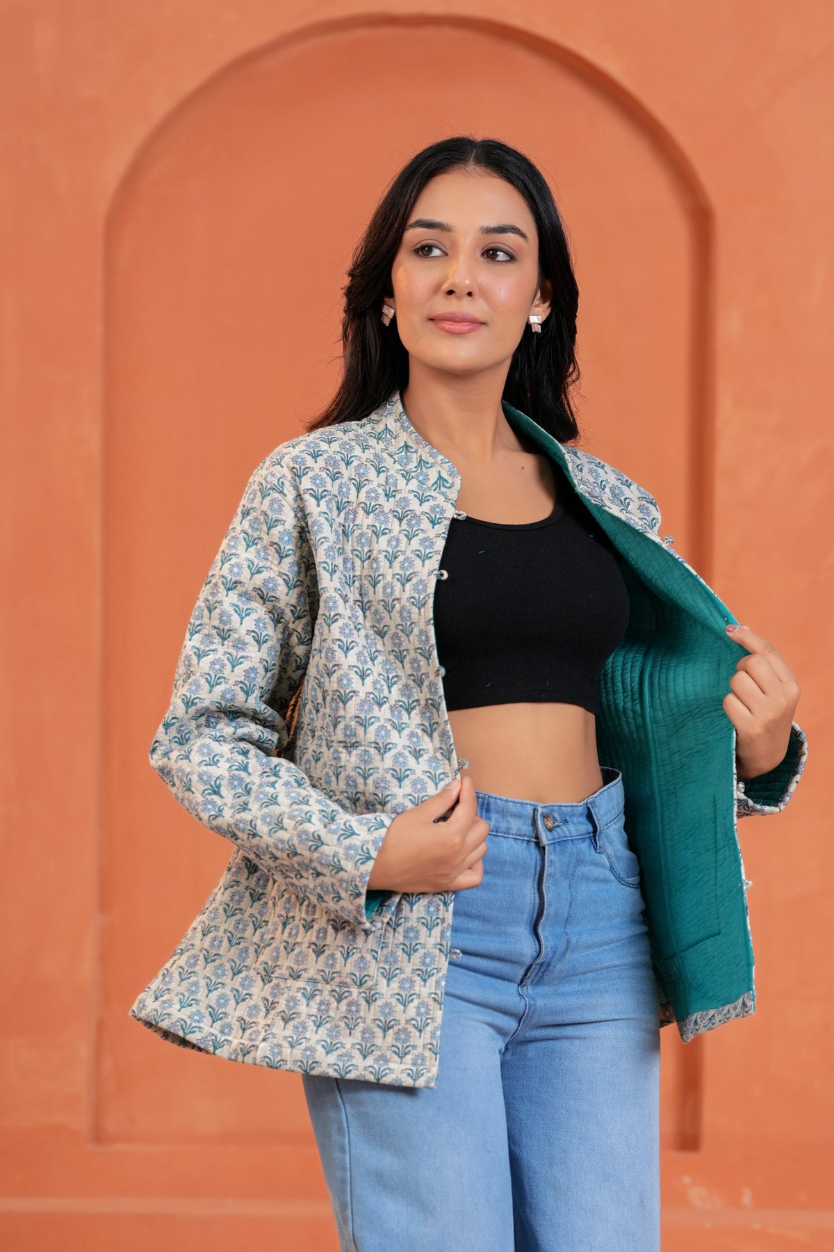 Reversible Cotton Hand Block Print Jacket