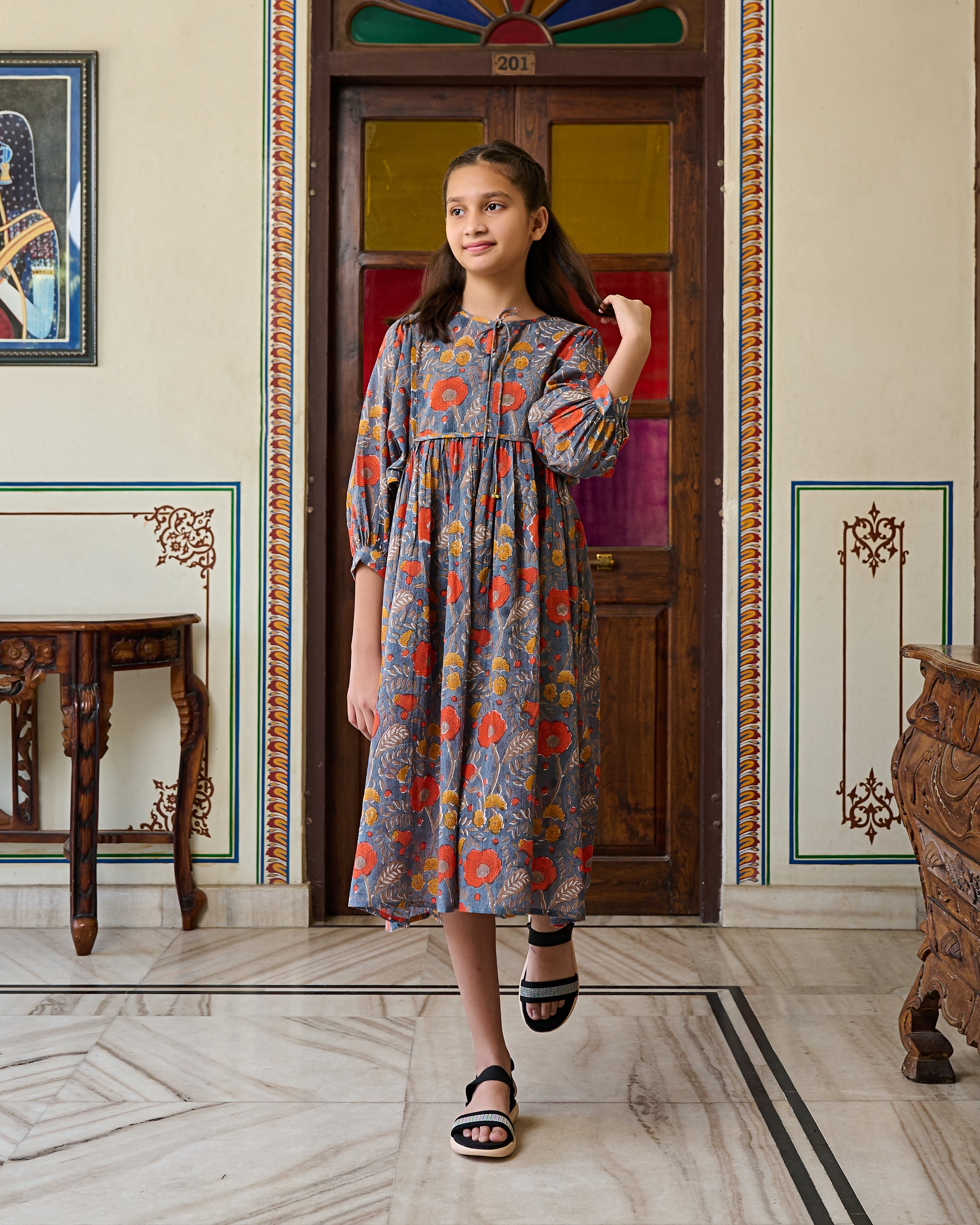 Block printed dresses