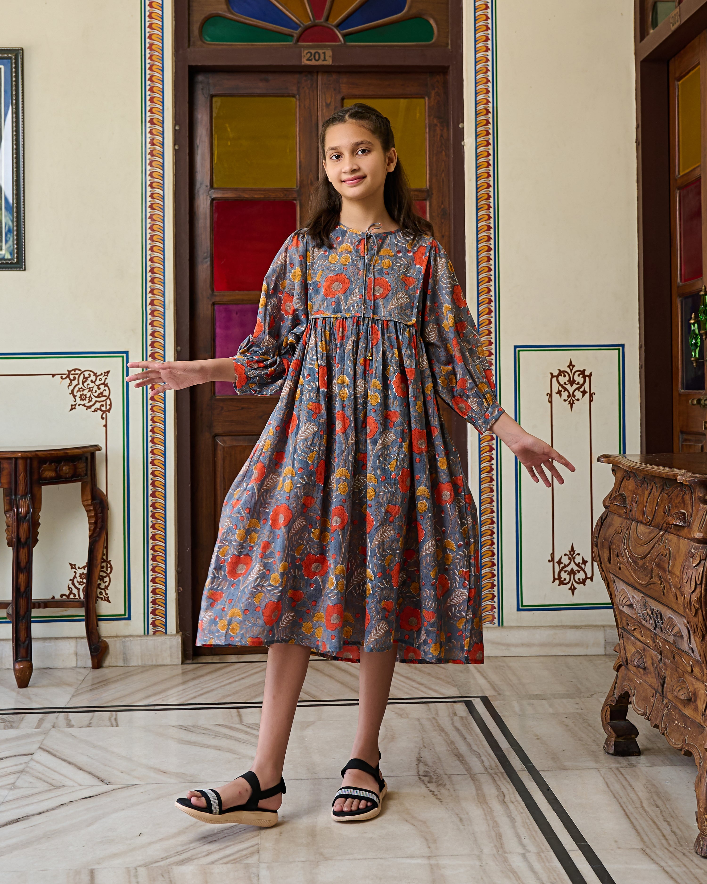 Block printed dresses