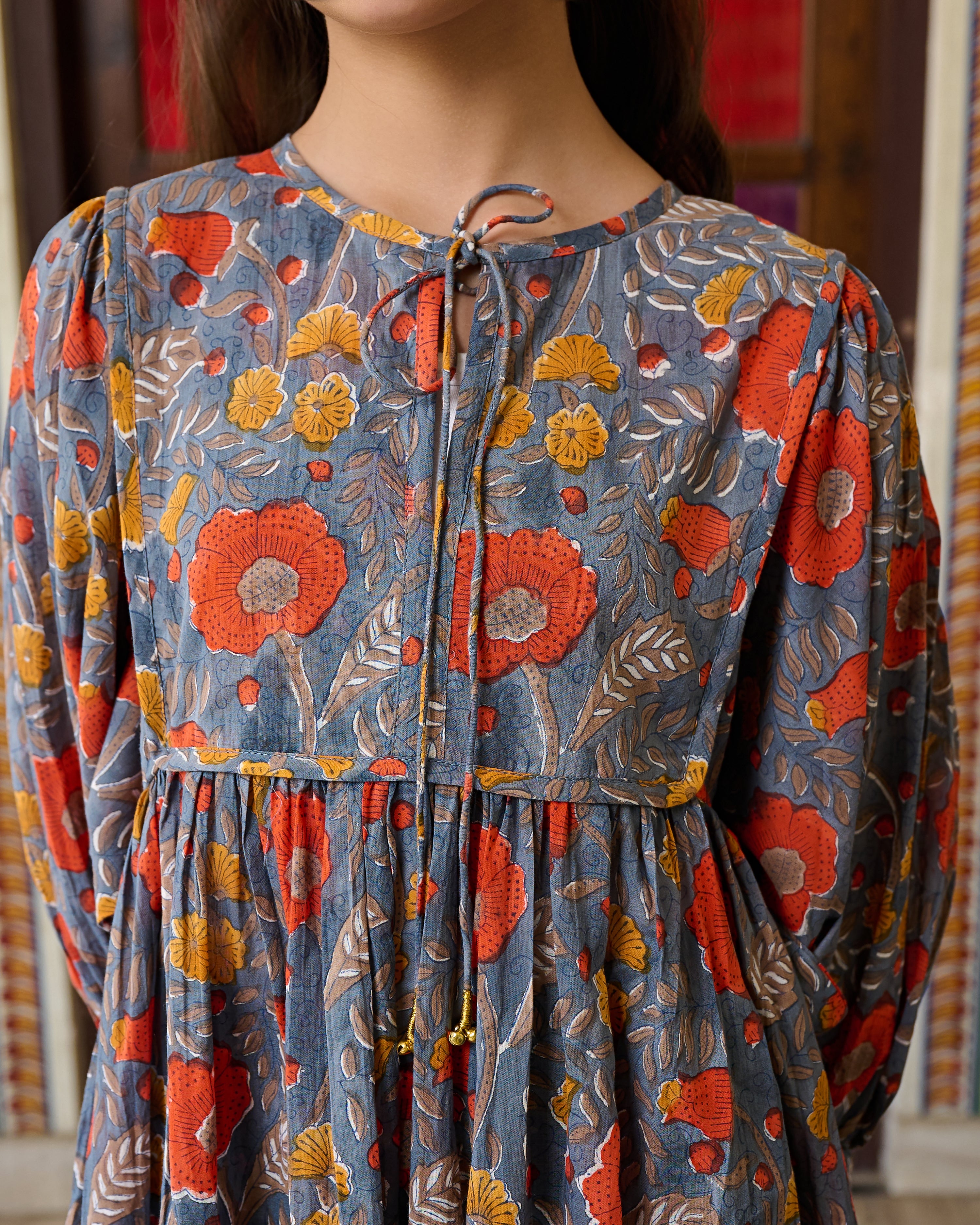 Block printed dresses