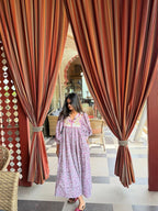 Hand Block Printed Hailey Midi ~Cola