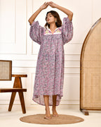 Hand Block Printed Cotton Hailey Midi Dress