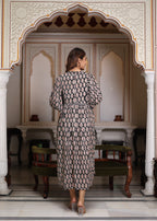 Hand Block Printed Mayra Midi Dress