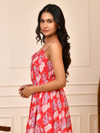 Ruby Bloom Hand Block Print Cotton Dress