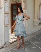 Handcrafted Cotton High-Low Mini Dress