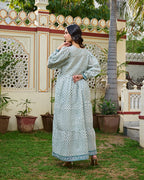 Hand Block Print Boho Chic Flowy Dress