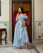 Block printed dresses