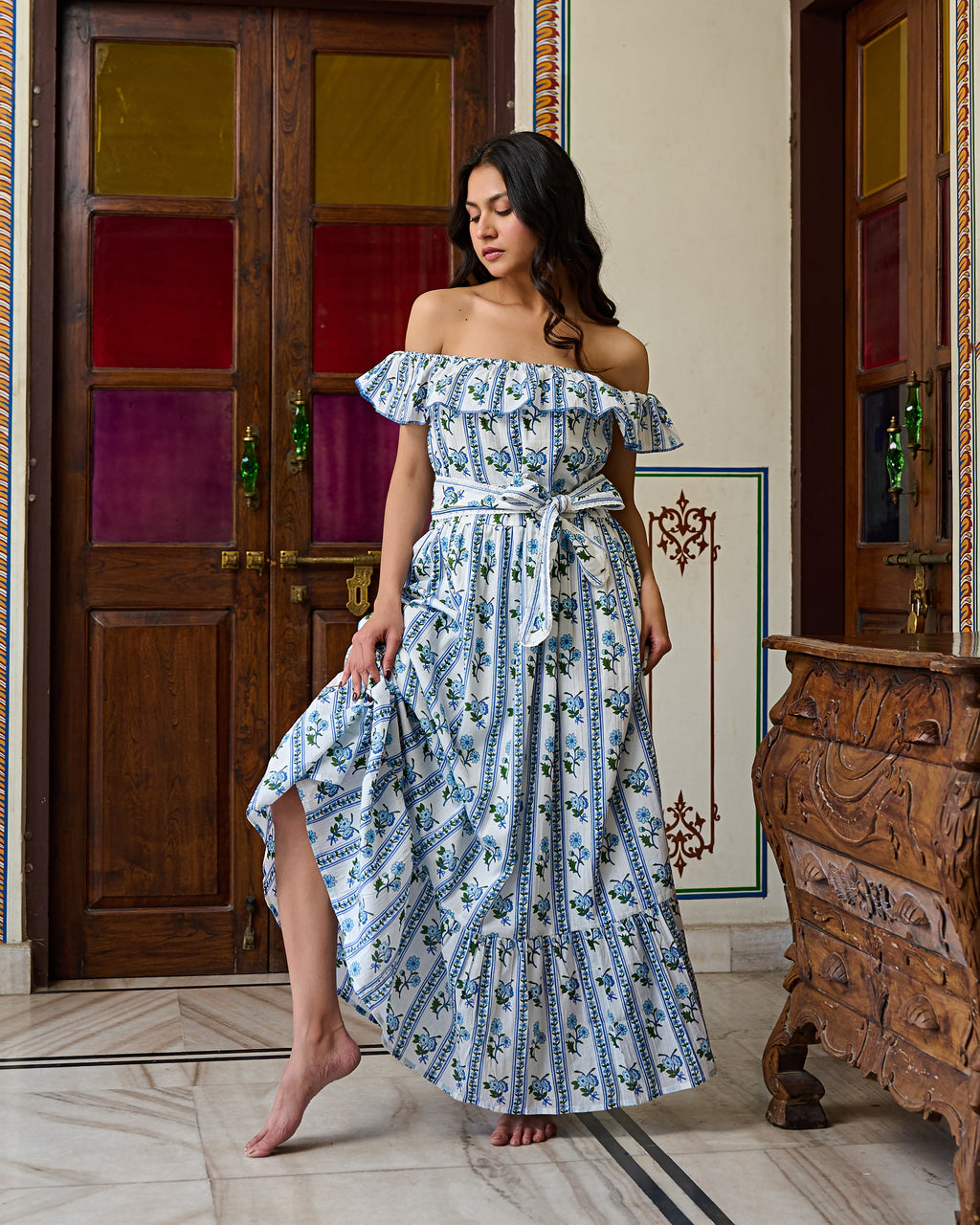 Block printed dresses