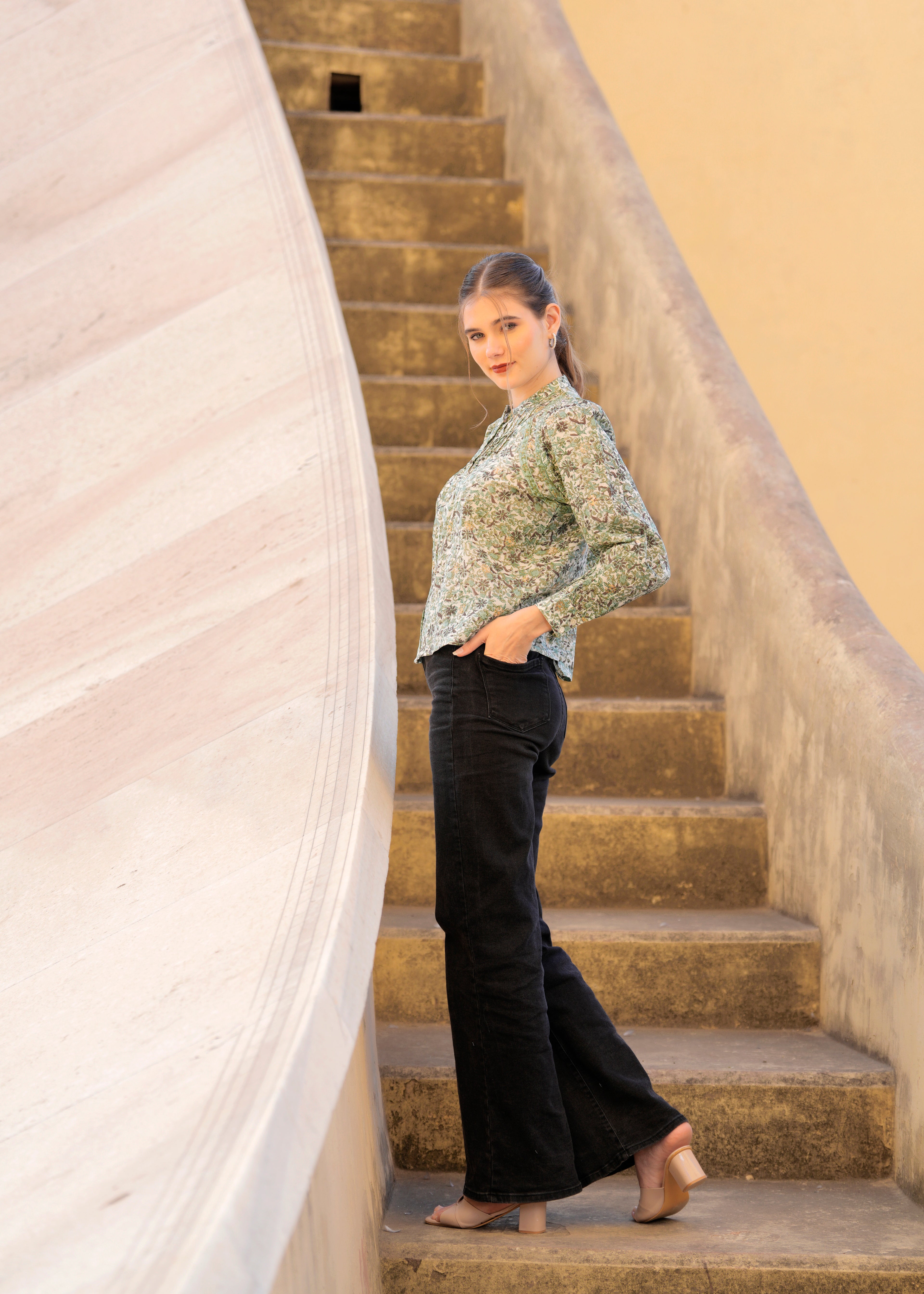 Hand Block printed Aaliya Shirt