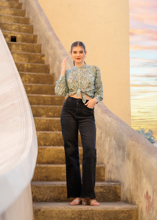 Hand Block printed Aaliya Shirt