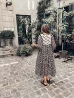 Hand Block Printed Cotton Hailey Midi Dress