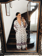 Hand Block Printed Sushi Maxi Dress