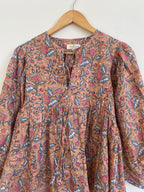 Beautiful Hand Block printed Cotton Flower Top